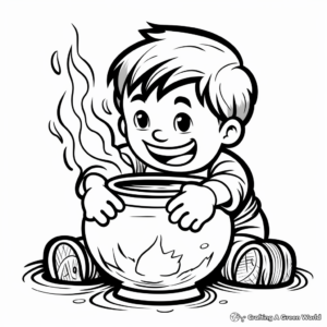 Exciting Fire Pottery Coloring Pages 2
