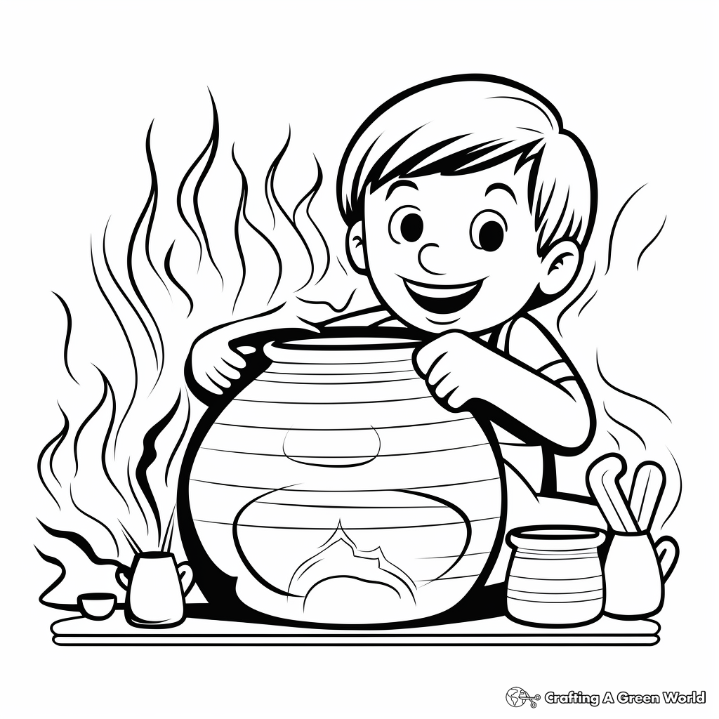 Exciting Fire Pottery Coloring Pages 3
