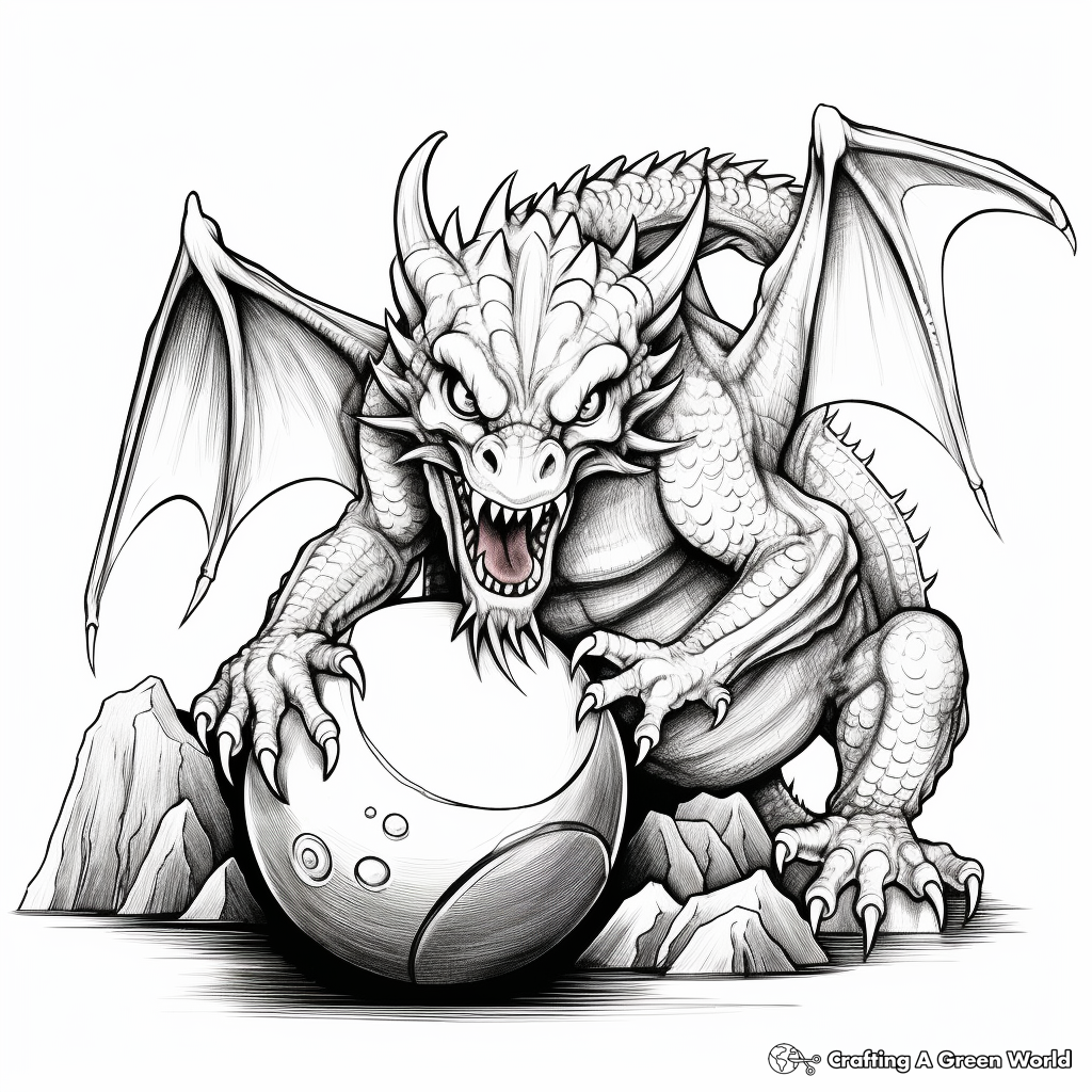 Exciting Fireball Dragon Coloring Pages 4