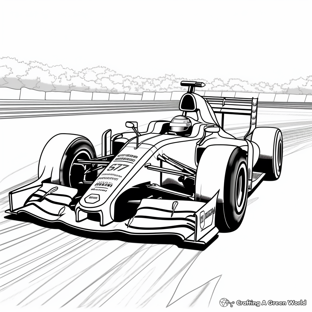 Exciting Formula 1 Race Car Coloring Pages 1
