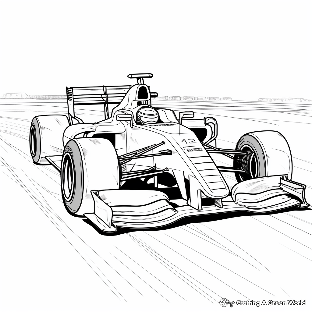 Exciting Formula 1 Race Car Coloring Pages 3