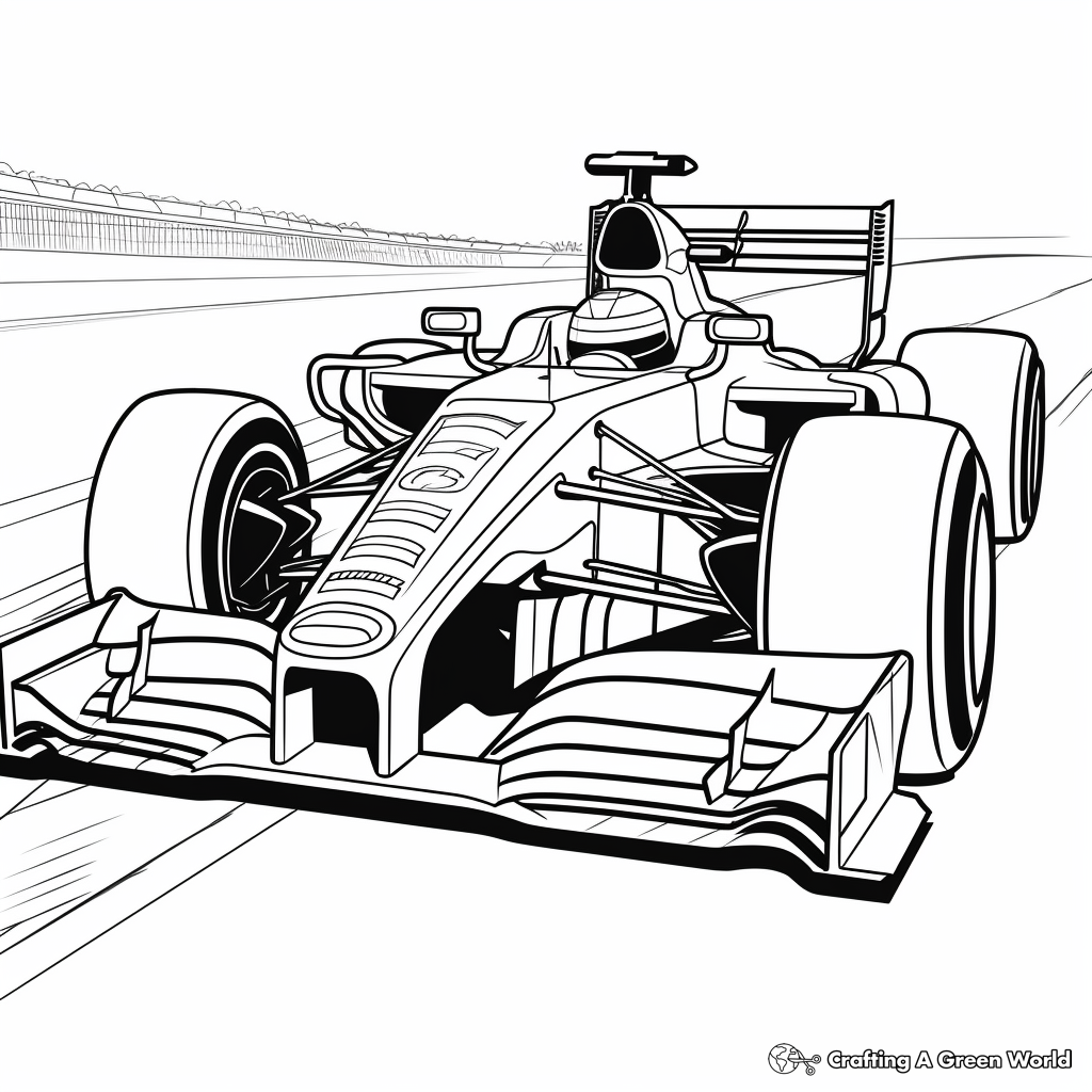 Exciting Formula 1 Race Car Coloring Pages 4
