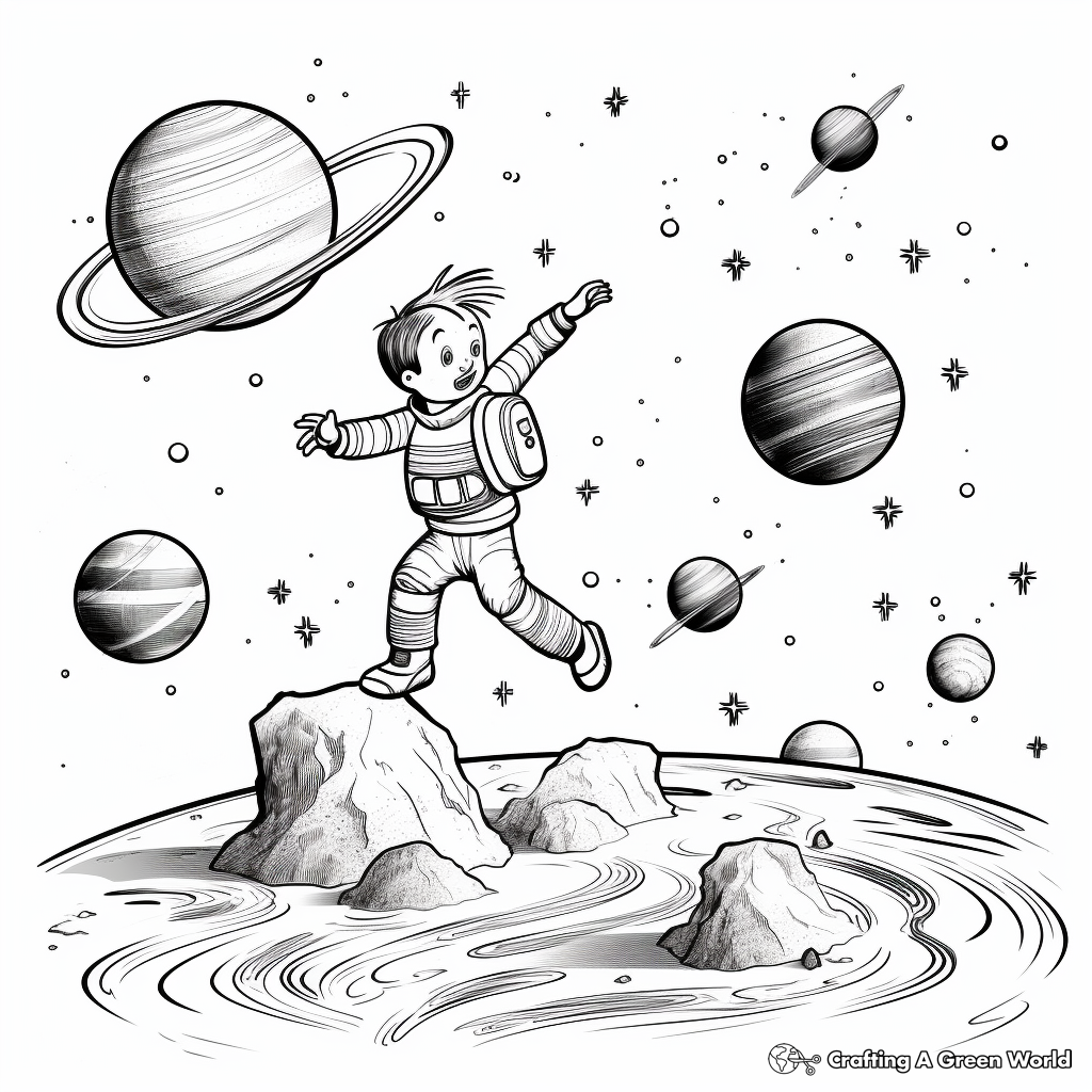 Exciting Gravity on Different Planets Coloring Pages 2