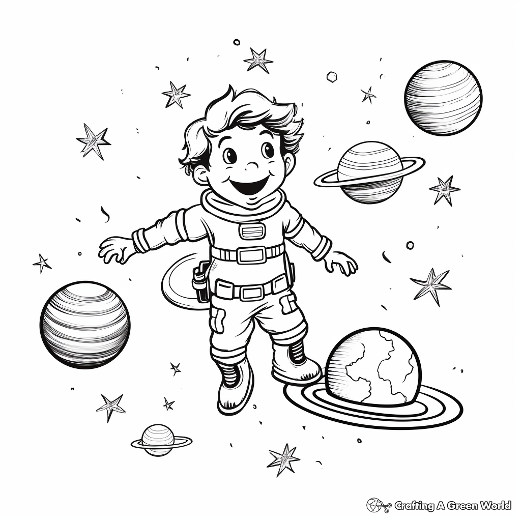 Exciting Gravity on Different Planets Coloring Pages 4