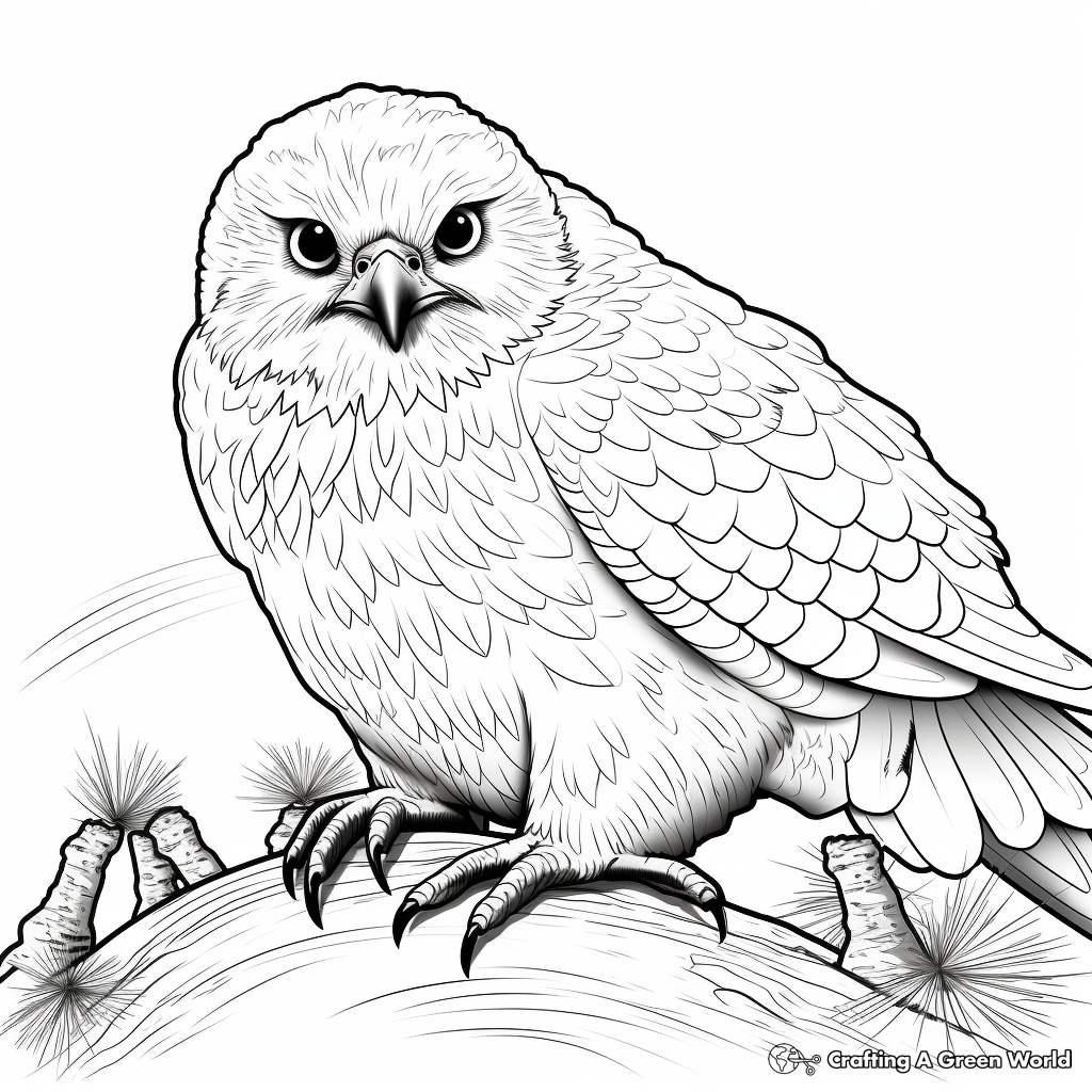 Exciting Gyrfalcon Coloring Pages 1