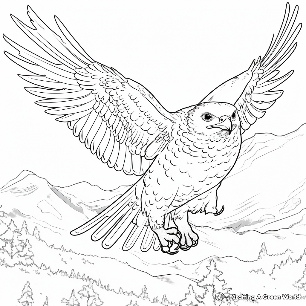 Exciting Gyrfalcon Coloring Pages 3