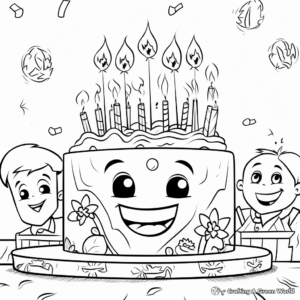 Exciting Happy Birthday Coloring Pages 1