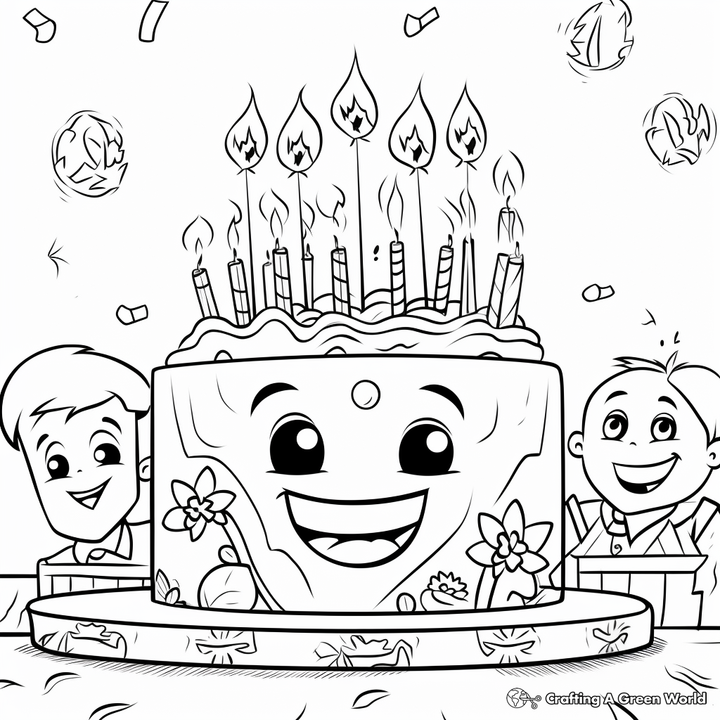 Exciting Happy Birthday Coloring Pages 1