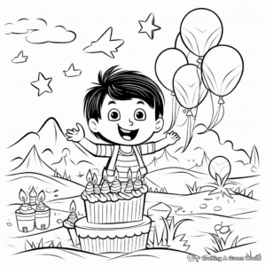 Exciting Happy Birthday Coloring Pages 2