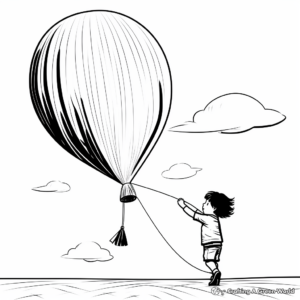 Exciting Helium Balloon Coloring Pages 1