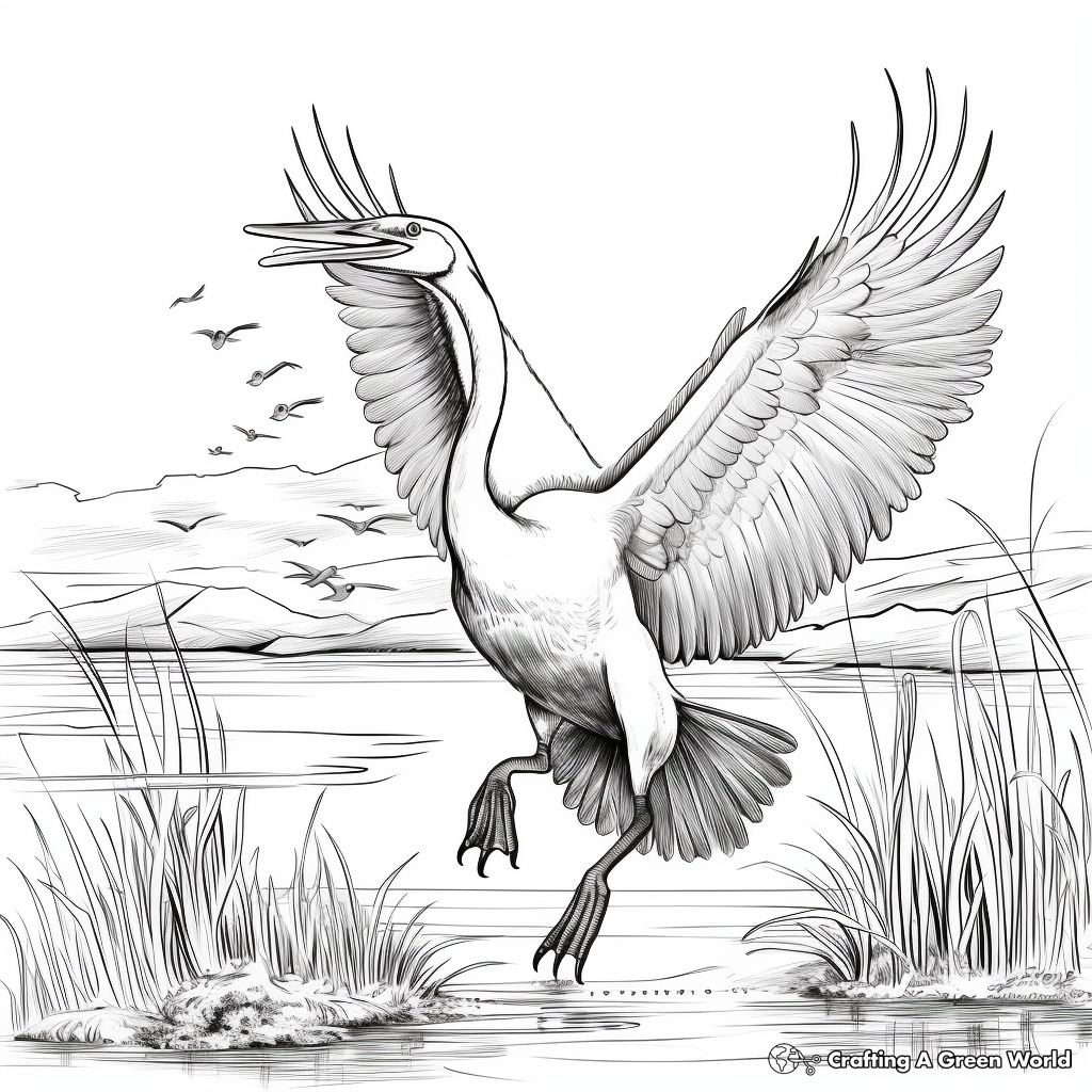 Exciting Hunting Blue Heron Coloring Pages 1