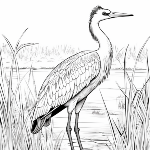 Exciting Hunting Blue Heron Coloring Pages 2