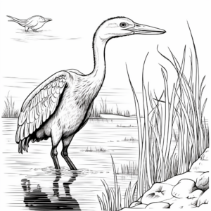 Exciting Hunting Blue Heron Coloring Pages 3