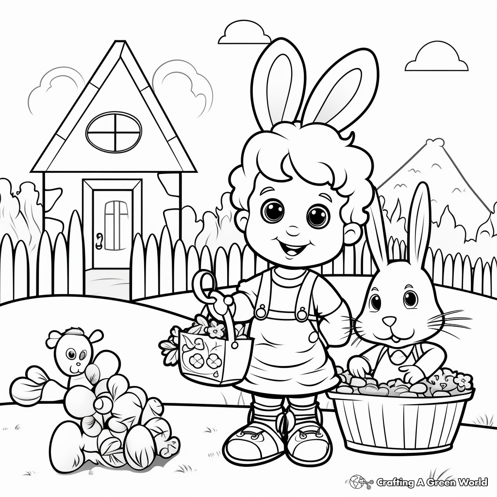 Exciting Kindergarten Easter Coloring Pages 2