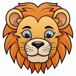 Exciting Lion Face Coloring Pages 3
