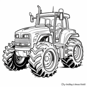 Exciting Monster Tractor Coloring Pages for Kids 1