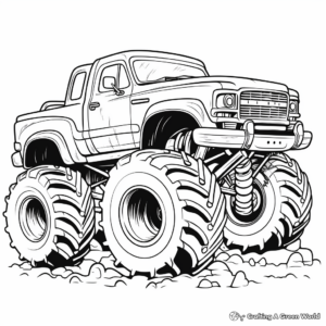 Exciting Monster Truck Coloring Pages 1