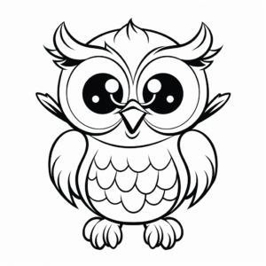 Exciting Night Owl Coloring Pages 3