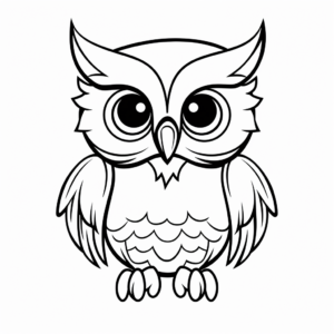 Exciting Night Owl Coloring Pages 4