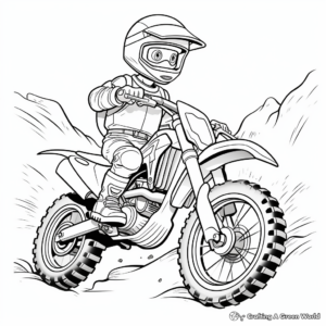 Exciting Off-Roading Dirt Bike Coloring Pages 1