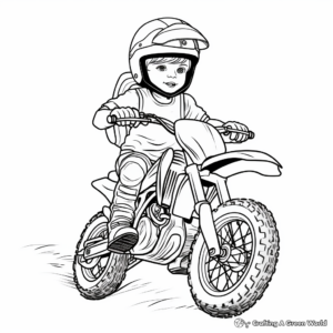 Exciting Off-Roading Dirt Bike Coloring Pages 2