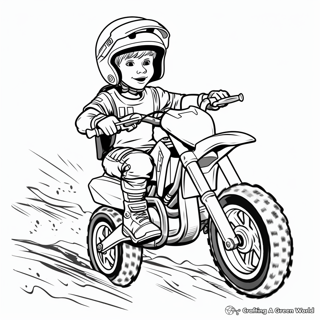 Exciting Off-Roading Dirt Bike Coloring Pages 3