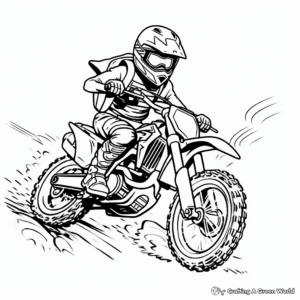 Exciting Off-Roading Dirt Bike Coloring Pages 4