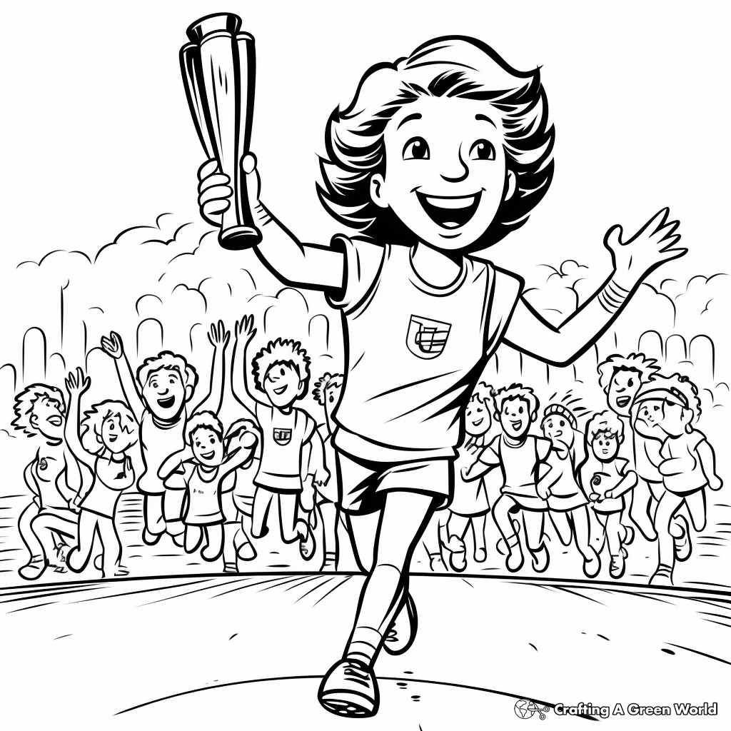 Exciting Olympic Torch Relay Coloring Pages 4