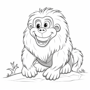 Exciting Orangutan Coloring Page for Kids 1