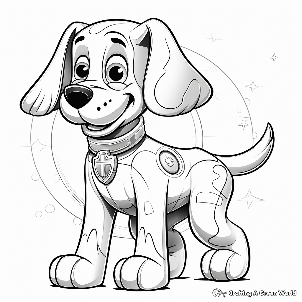 Exciting Pluto Space Dog Coloring Pages 2