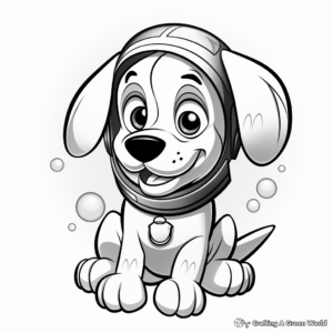 Exciting Pluto Space Dog Coloring Pages 3