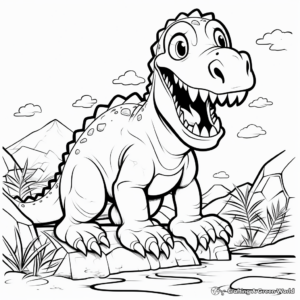 Exciting Predatory Dinosaur Coloring Sheets 2