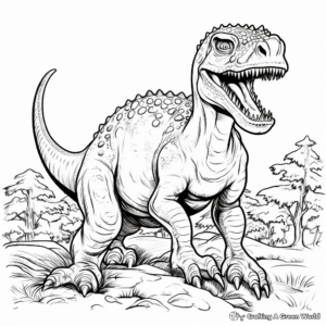 Exciting Predatory Dinosaur Coloring Sheets 4