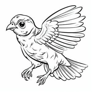 Exciting Quail Flying Coloring Pages 2