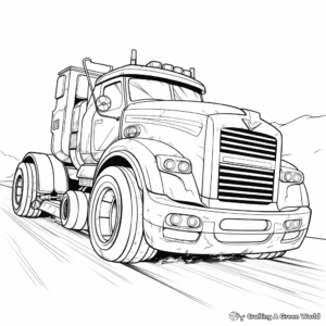 Exciting Racing Truck Coloring Pages for Speed Lovers 1