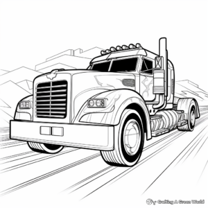 Exciting Racing Truck Coloring Pages for Speed Lovers 2