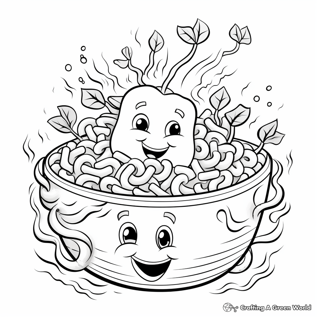 Exciting Rainbow Macaroni and Cheese Coloring Sheets 3