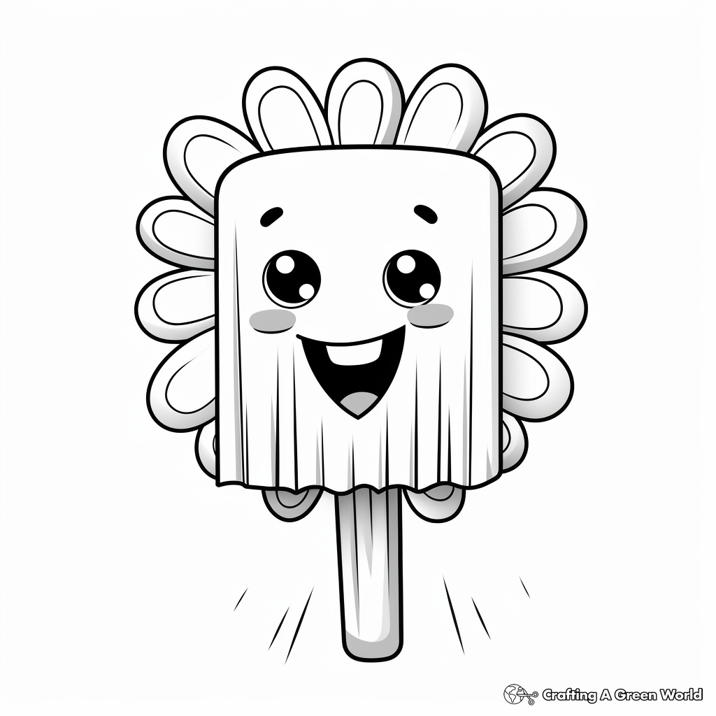 Exciting Rainbow Popsicle Coloring Pages 3