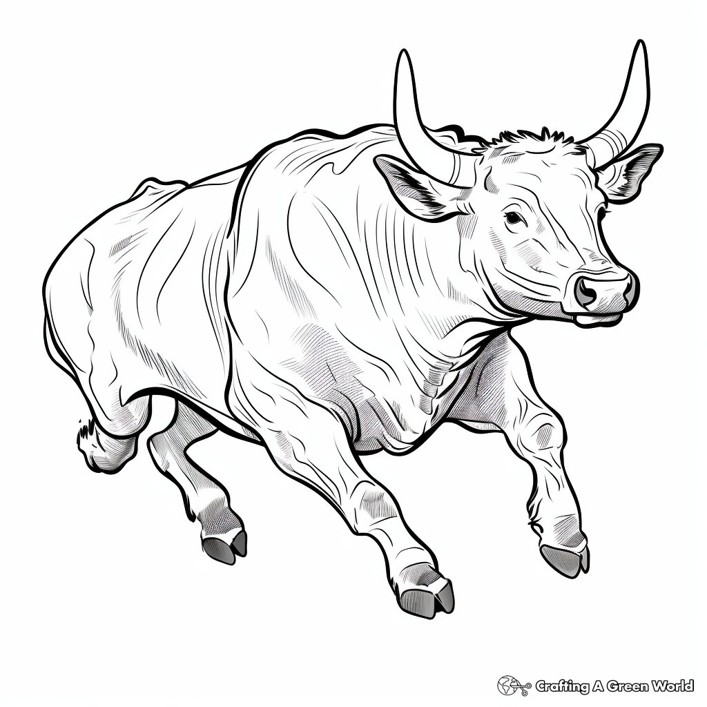 Exciting Rodeo Bull Coloring Pages 3
