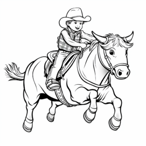Exciting Rodeo Bull Coloring Pages 4