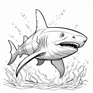 Exciting Shark Coloring Pages 1
