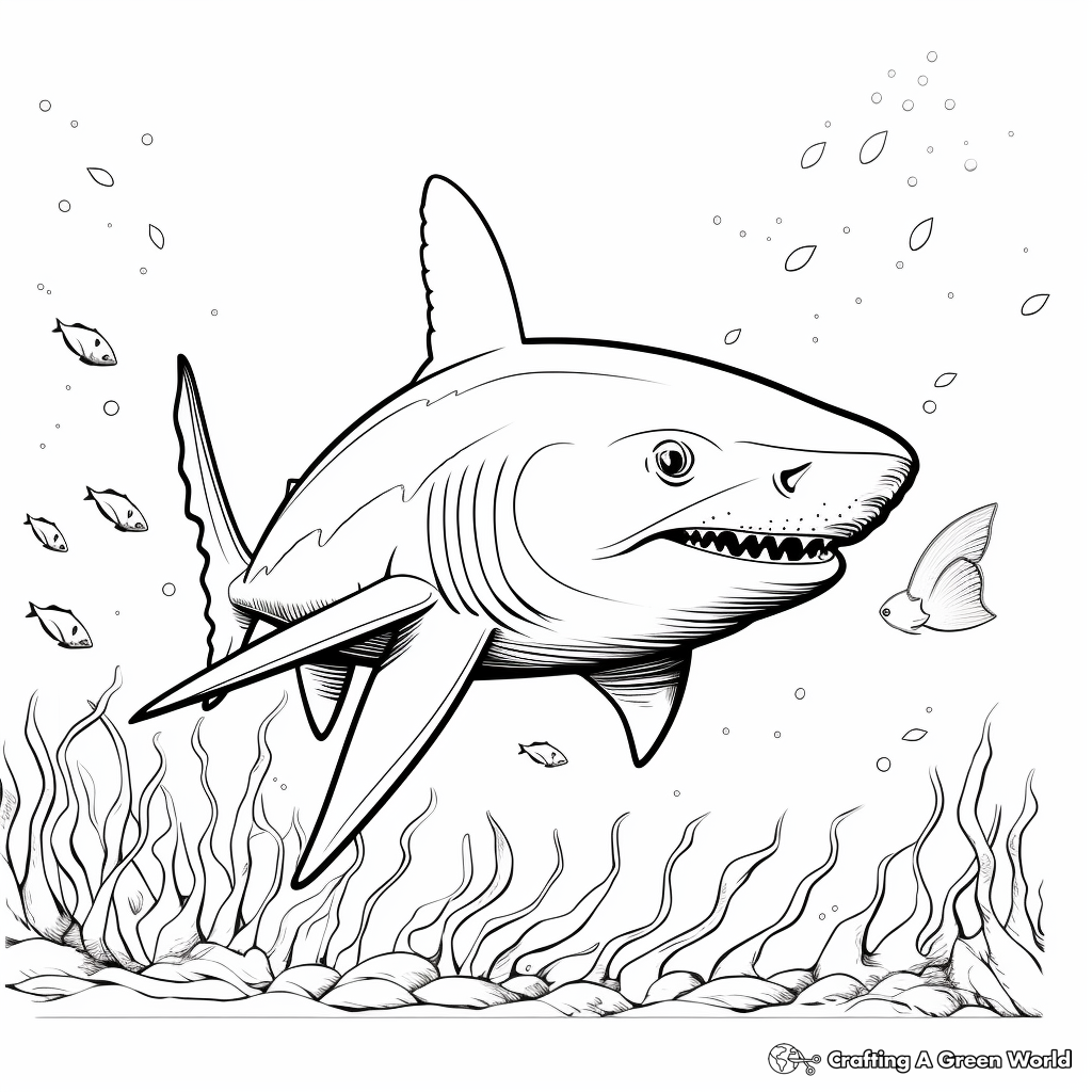 Exciting Shark Coloring Pages 2