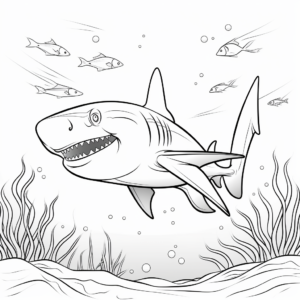 Exciting Shark Coloring Pages 4