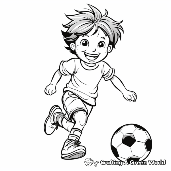 Exciting Soccer Coloring Pages 1