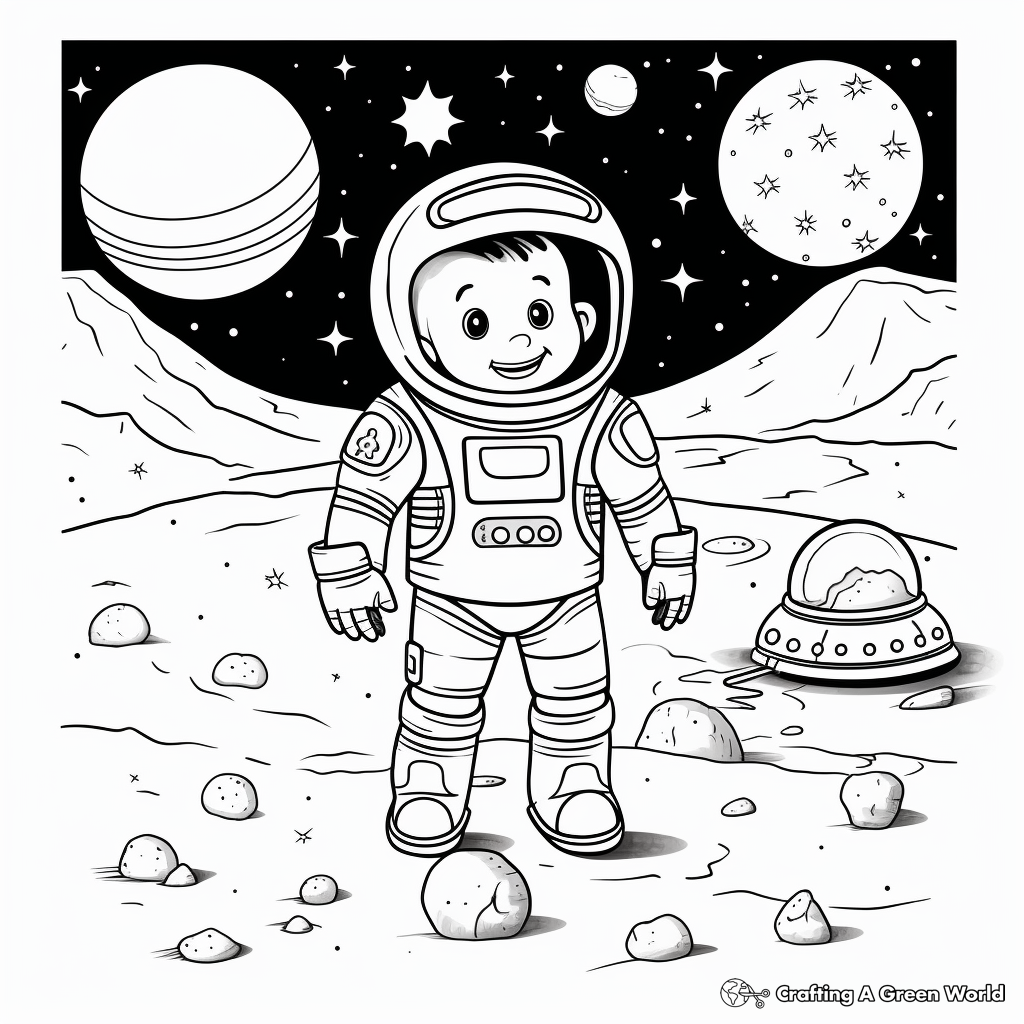 Exciting Space Theme Coloring Pages 4