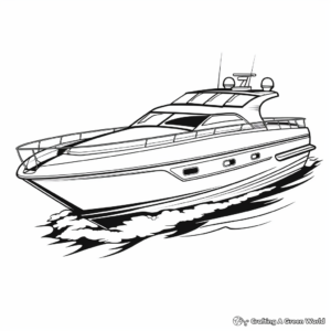 Exciting Sport Fishing Boat Coloring Pages 1