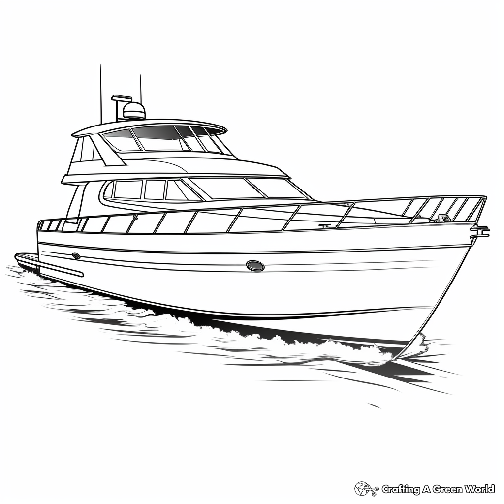 Exciting Sport Fishing Boat Coloring Pages 3