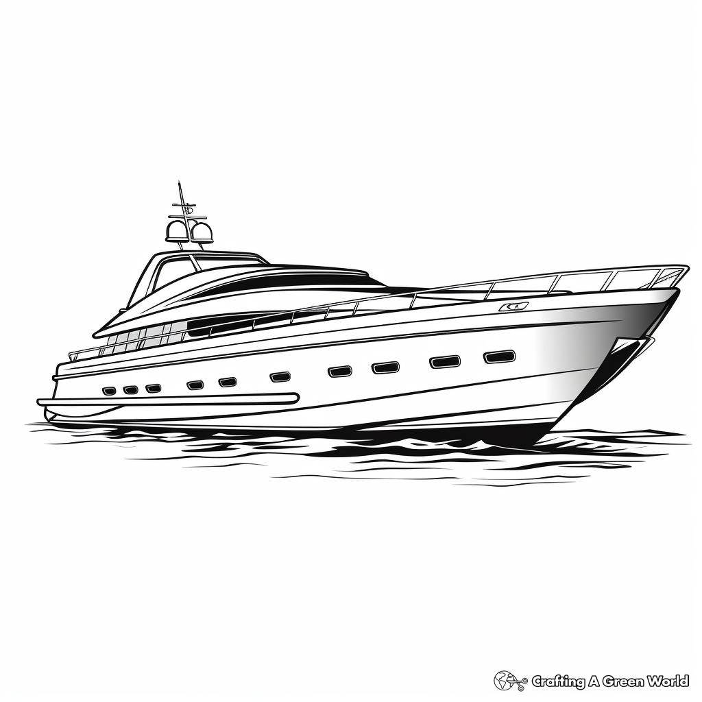 Exciting Sport Fishing Boat Coloring Pages 4