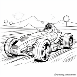 Exciting Sports Car Racing Coloring Pages 2