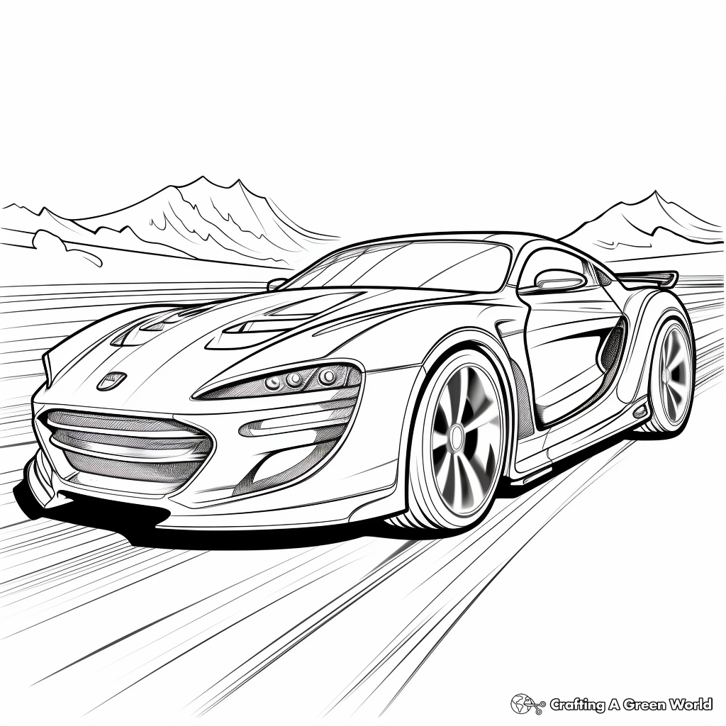 Exciting Sports Car Racing Coloring Pages 3